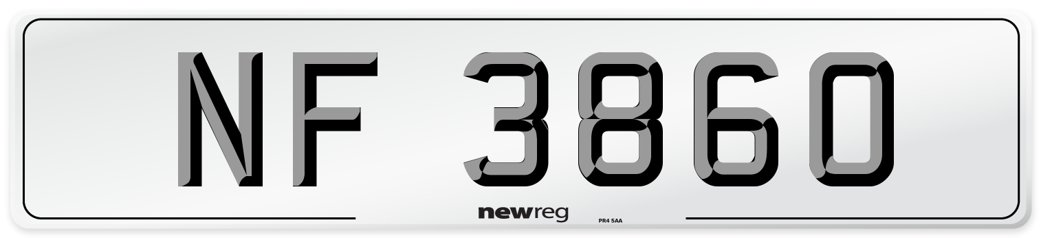 NF 3860 Front Number Plate