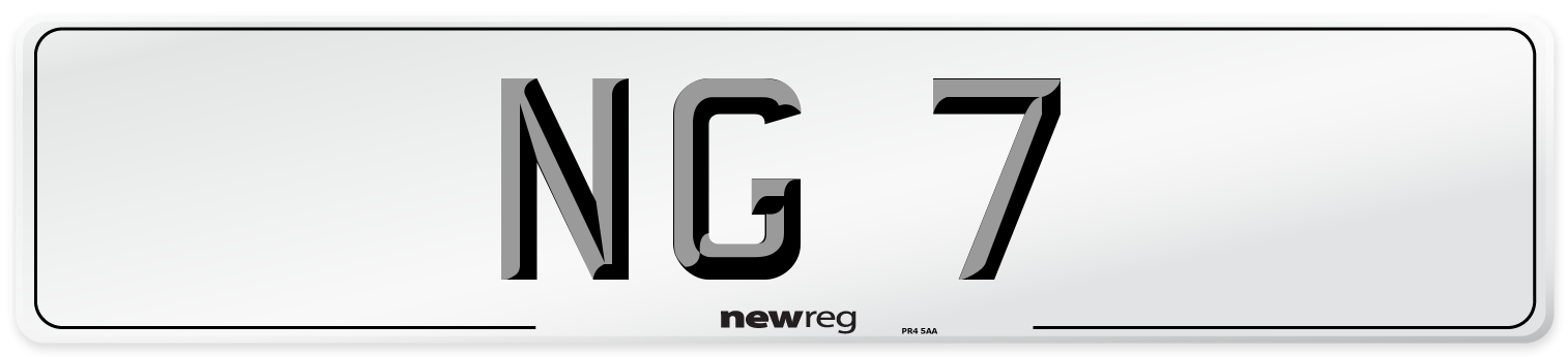 NG 7 Front Number Plate