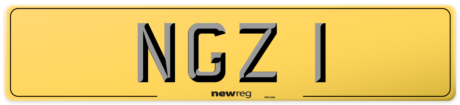 NGZ 1 Rear Number Plate