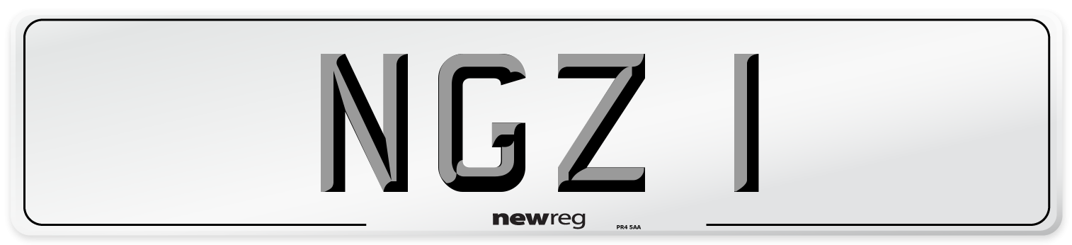 NGZ 1 Front Number Plate