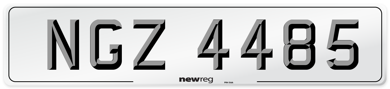 NGZ 4485 Front Number Plate