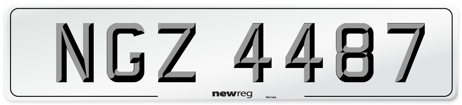 NGZ 4487 Front Number Plate
