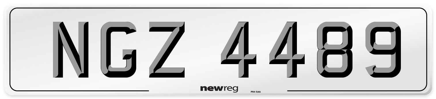 NGZ 4489 Front Number Plate