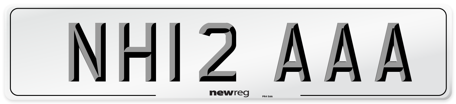 NH12 AAA Front Number Plate