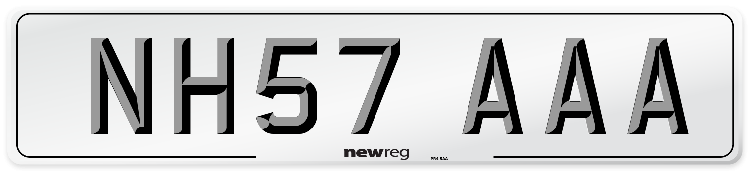 NH57 AAA Front Number Plate