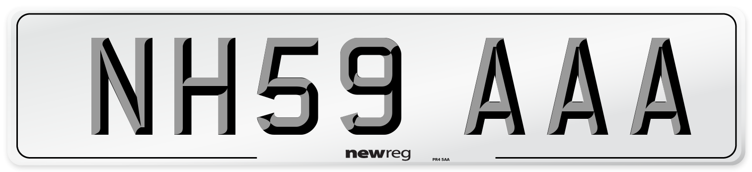 NH59 AAA Front Number Plate