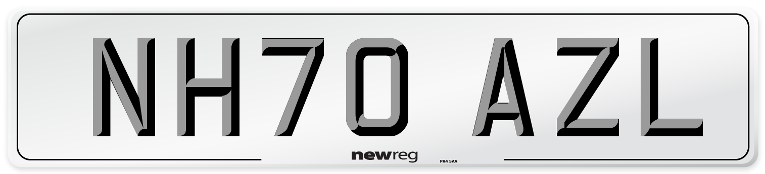 NH70 AZL Front Number Plate
