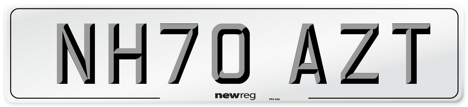 NH70 AZT Front Number Plate