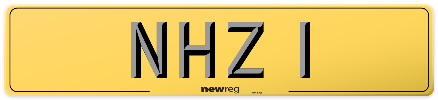 NHZ 1 Rear Number Plate