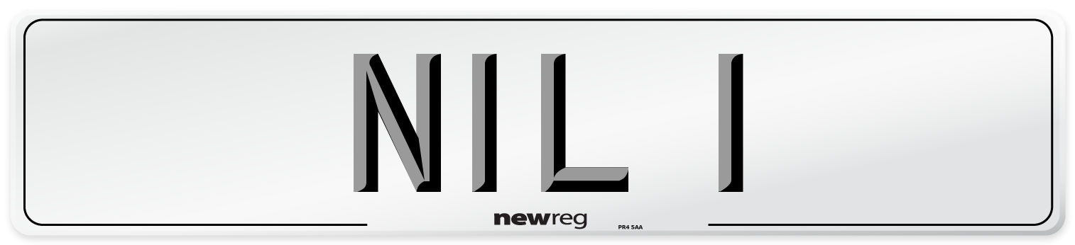 NIL 1 Front Number Plate