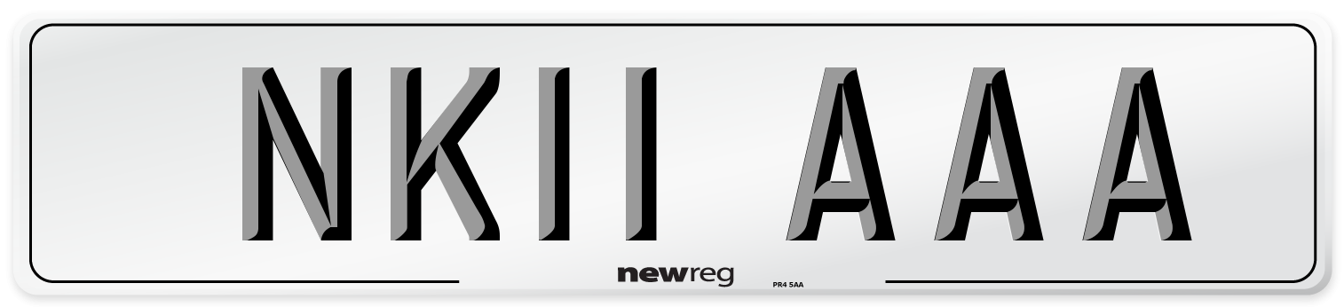 NK11 AAA Front Number Plate