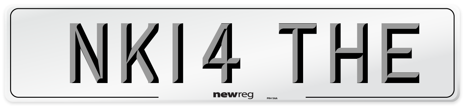 NK14 THE Front Number Plate
