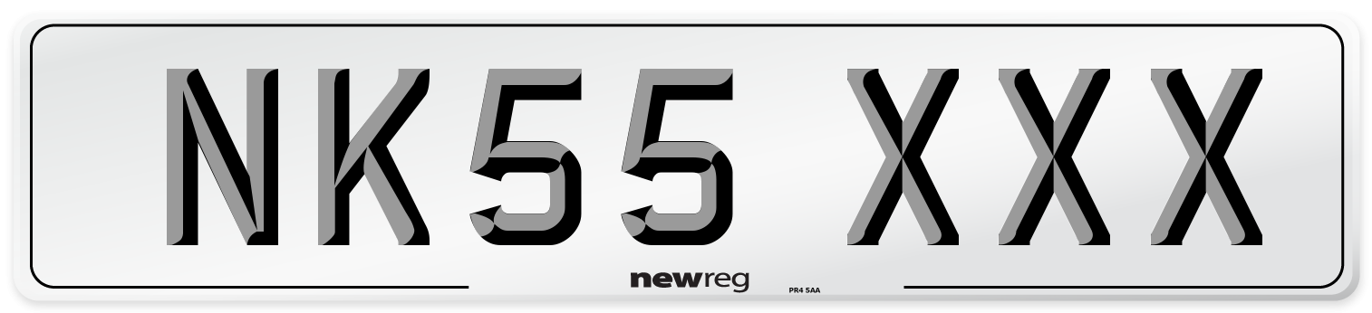NK55 XXX Front Number Plate