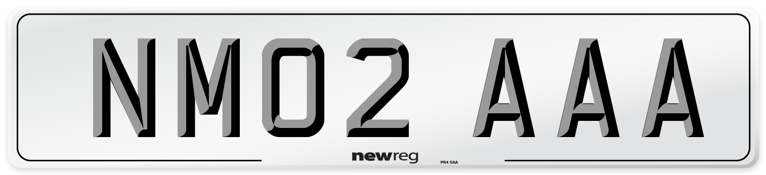 NM02 AAA Front Number Plate