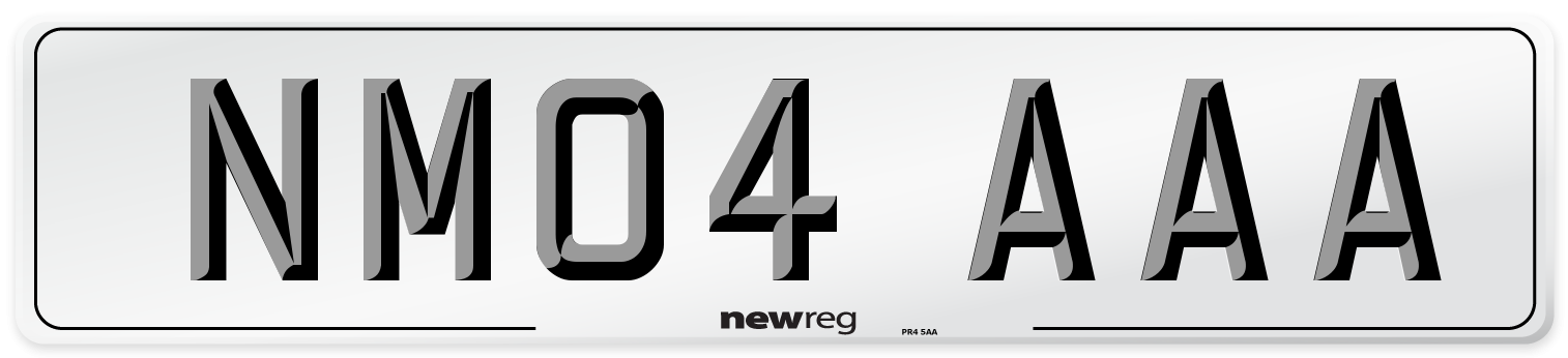 NM04 AAA Front Number Plate
