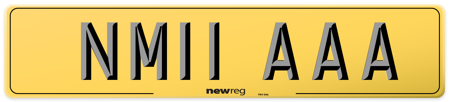 NM11 AAA Rear Number Plate