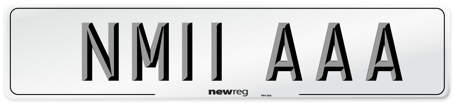 NM11 AAA Front Number Plate