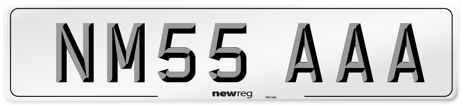 NM55 AAA Front Number Plate
