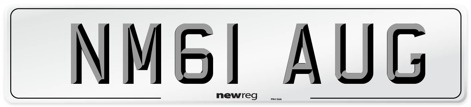 NM61 AUG Front Number Plate