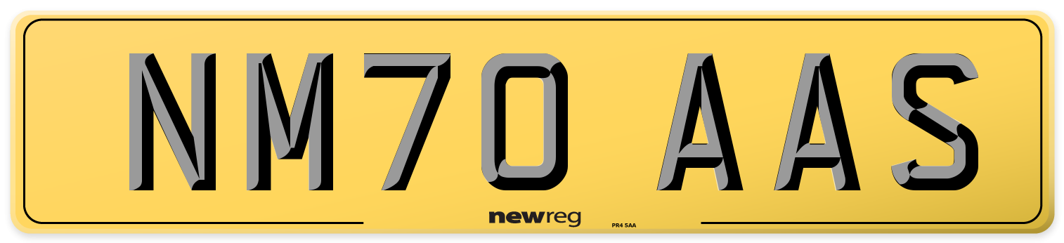 NM70 AAS Rear Number Plate