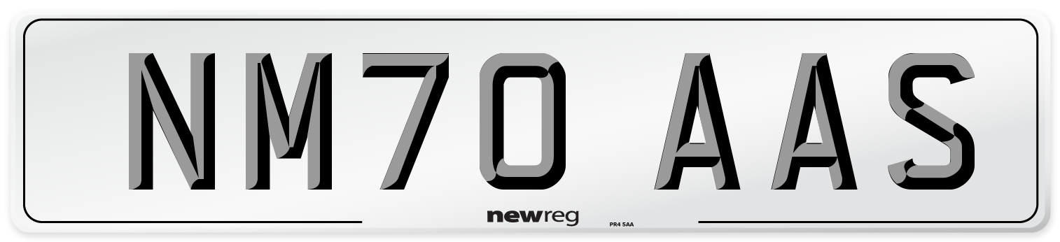 NM70 AAS Front Number Plate