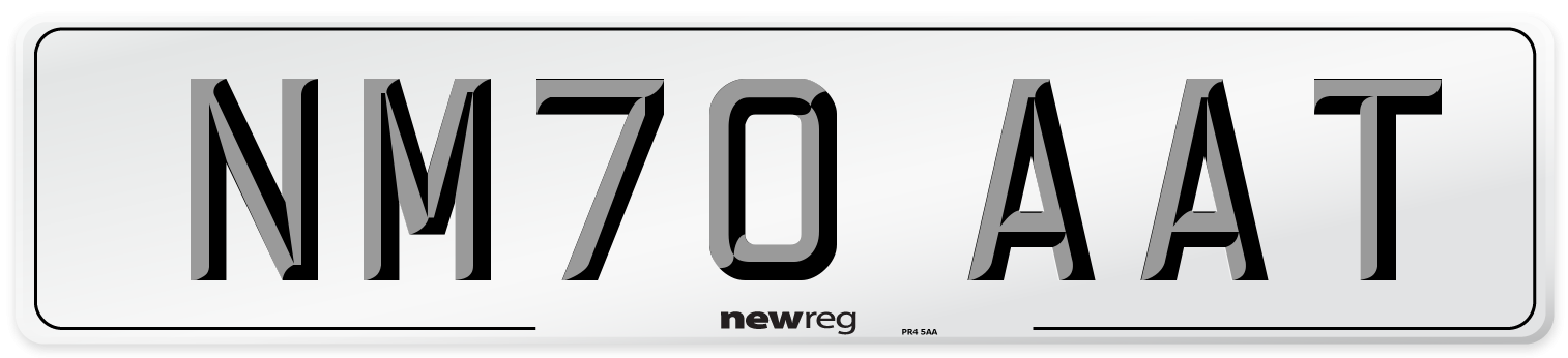 NM70 AAT Front Number Plate