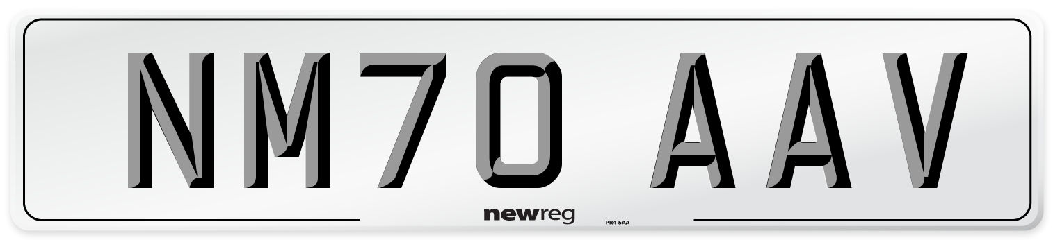 NM70 AAV Front Number Plate