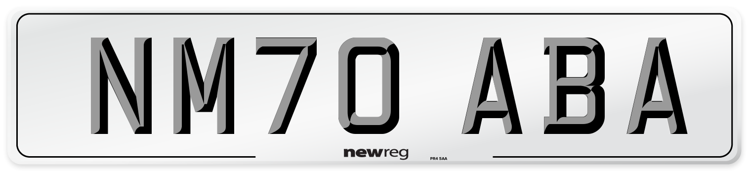 NM70 ABA Front Number Plate