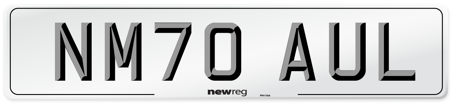 NM70 AUL Front Number Plate