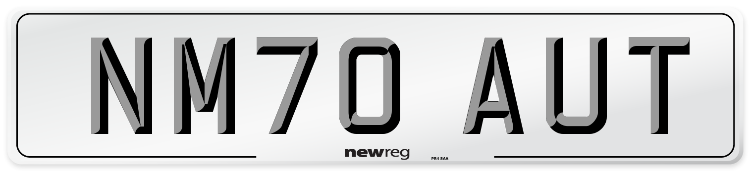 NM70 AUT Front Number Plate