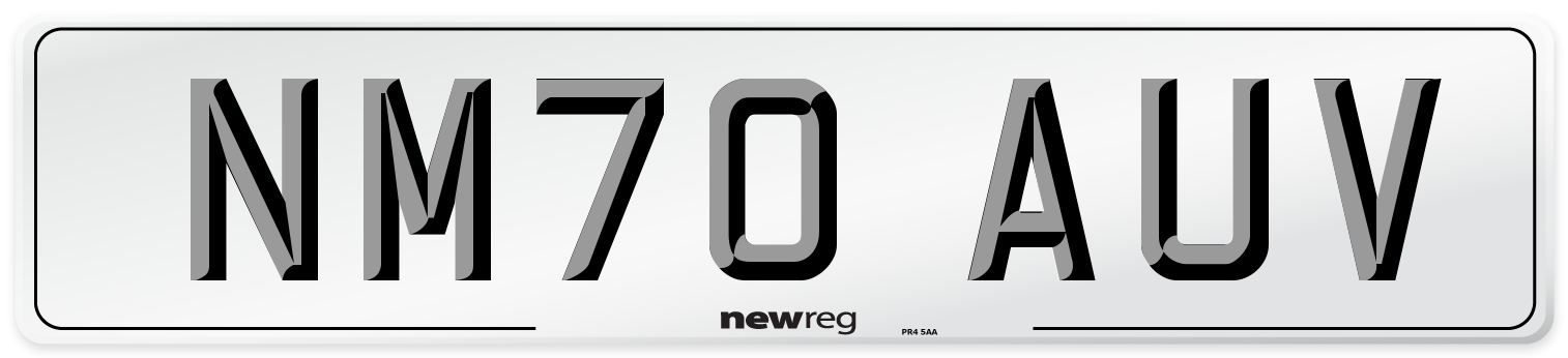 NM70 AUV Front Number Plate
