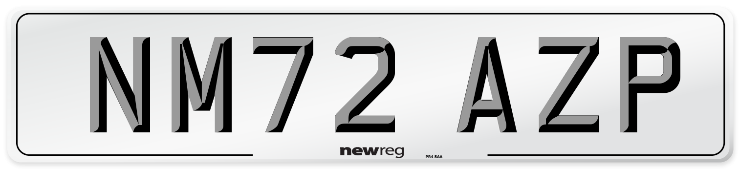 NM72 AZP Front Number Plate