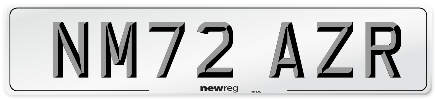 NM72 AZR Front Number Plate