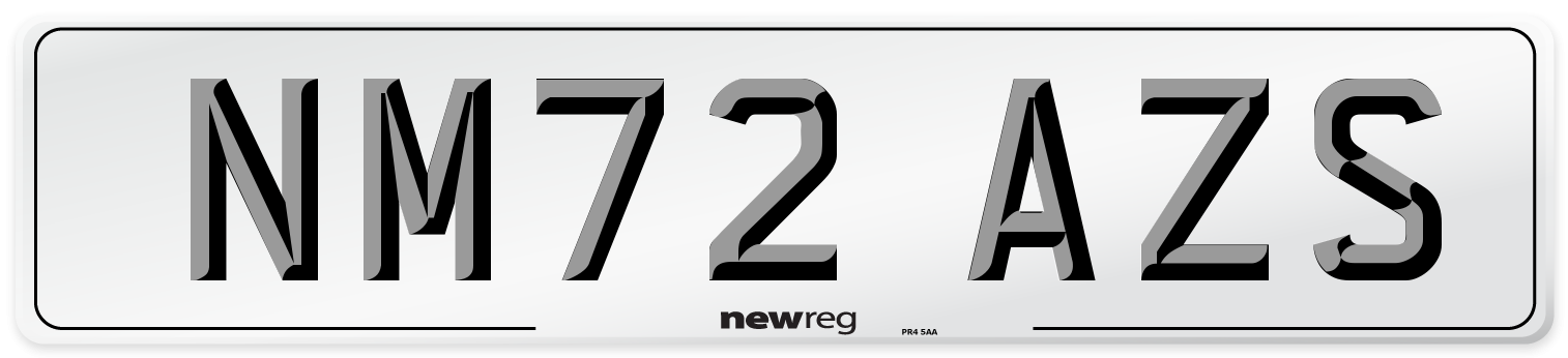 NM72 AZS Front Number Plate