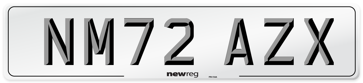 NM72 AZX Front Number Plate