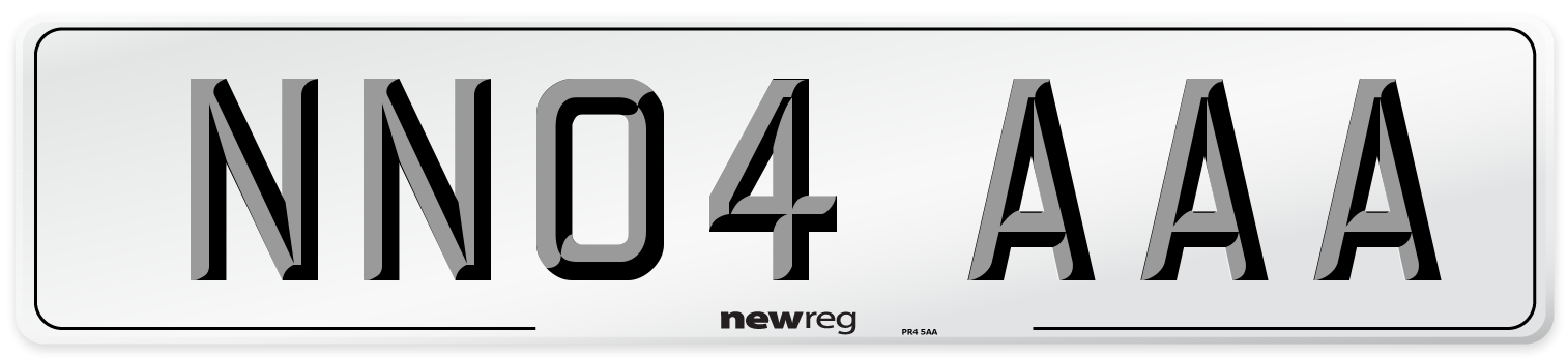 NN04 AAA Front Number Plate