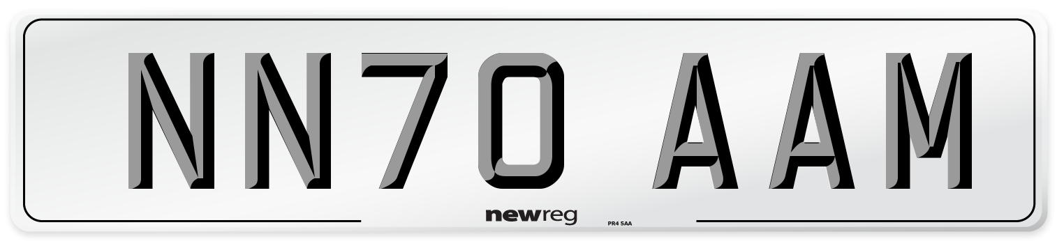 NN70 AAM Front Number Plate