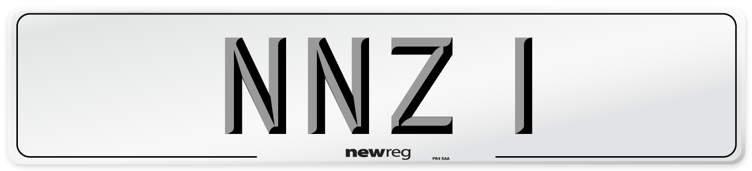 NNZ 1 Front Number Plate