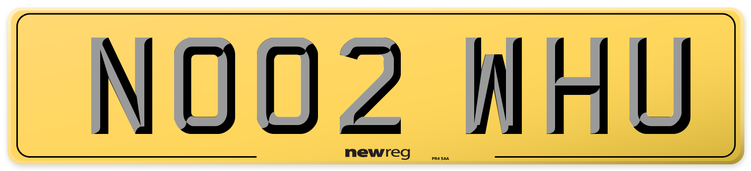 NO02 WHU Rear Number Plate