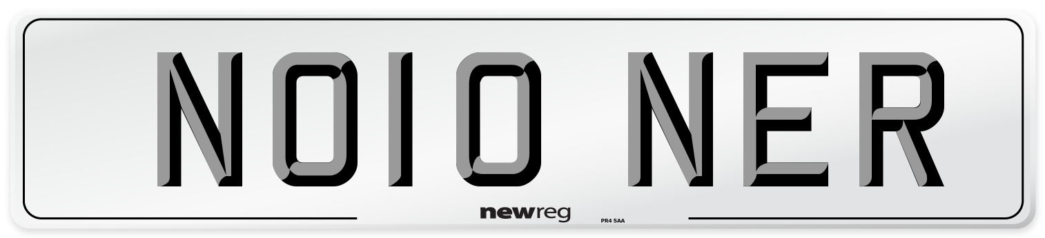NO10 NER Front Number Plate