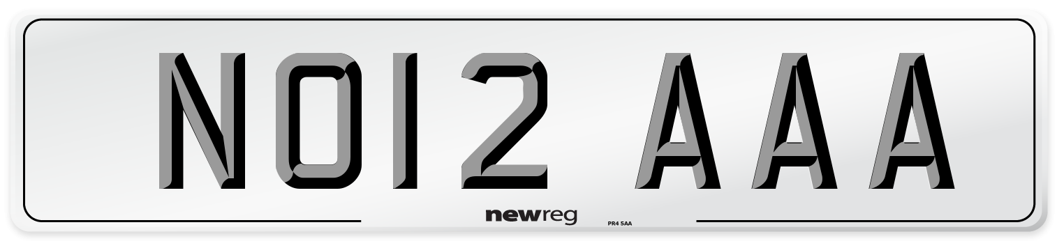 NO12 AAA Front Number Plate
