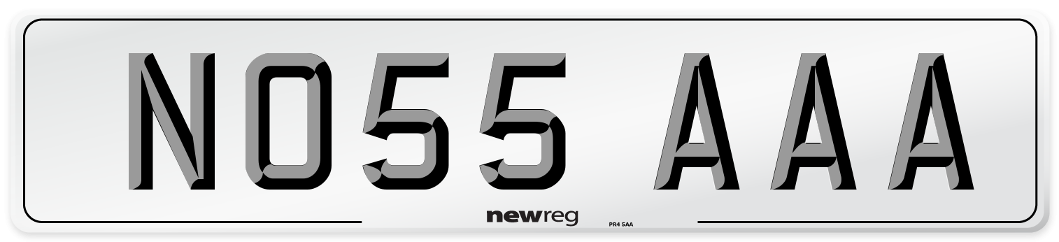 NO55 AAA Front Number Plate