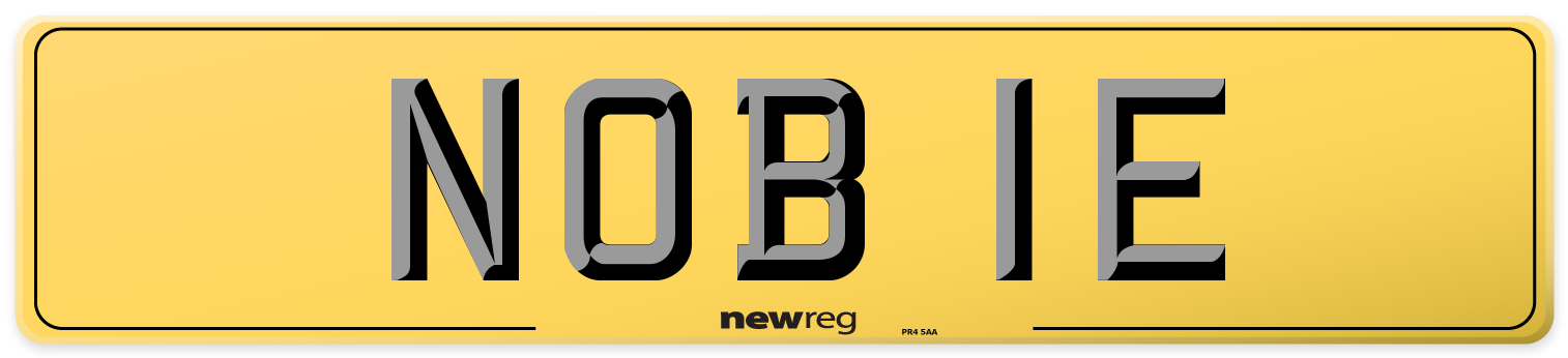 NOB 1E Rear Number Plate