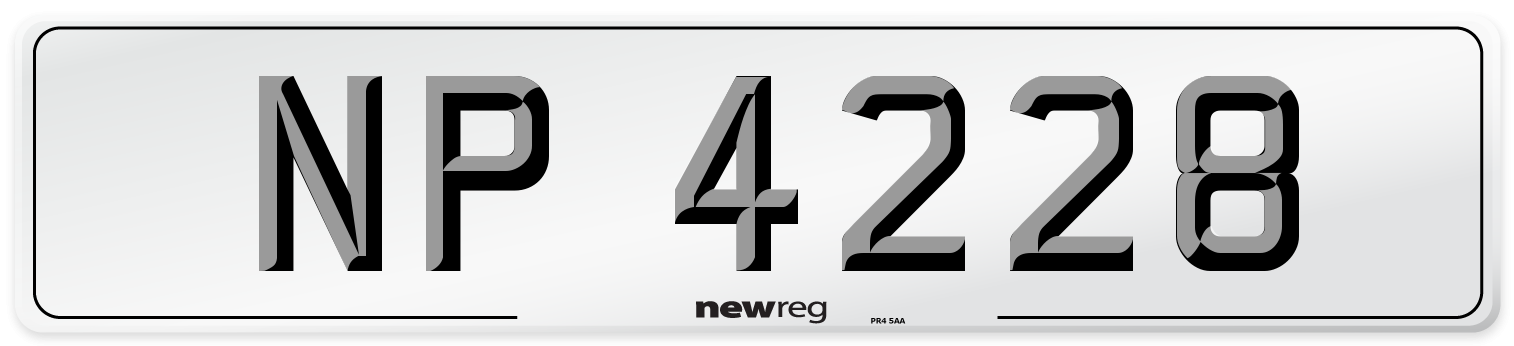 NP 4228 Front Number Plate