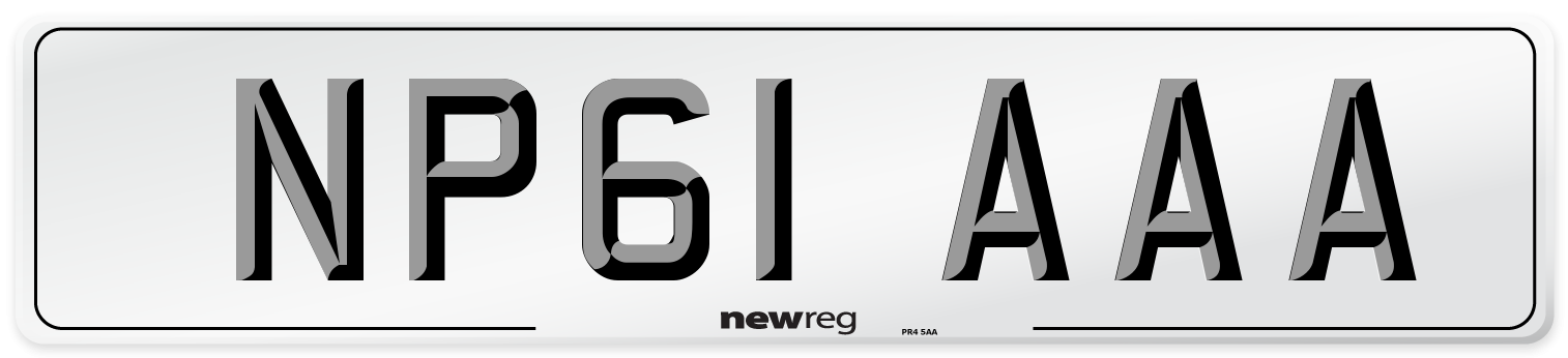 NP61 AAA Front Number Plate