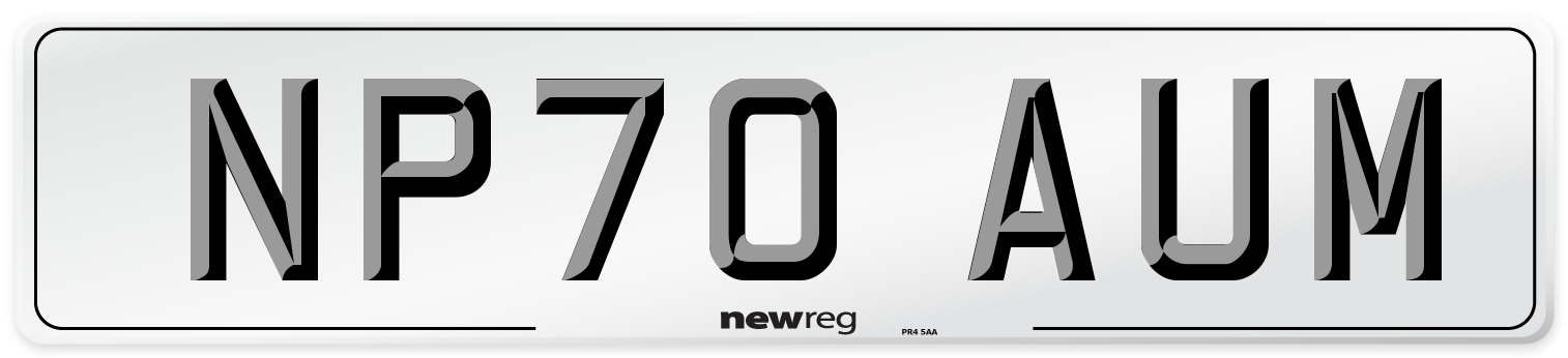NP70 AUM Front Number Plate
