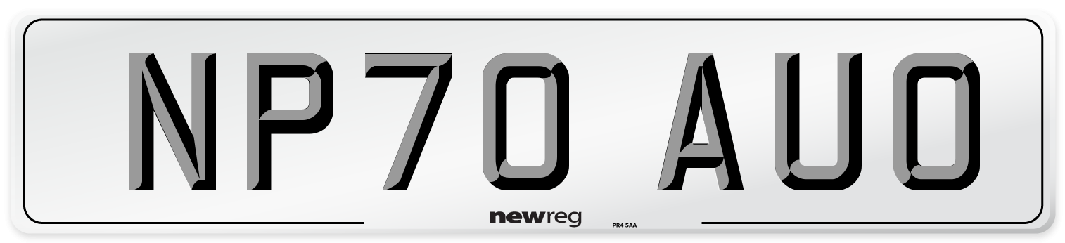 NP70 AUO Front Number Plate