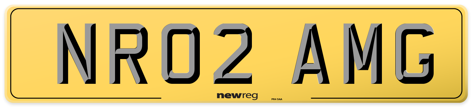 NR02 AMG Rear Number Plate