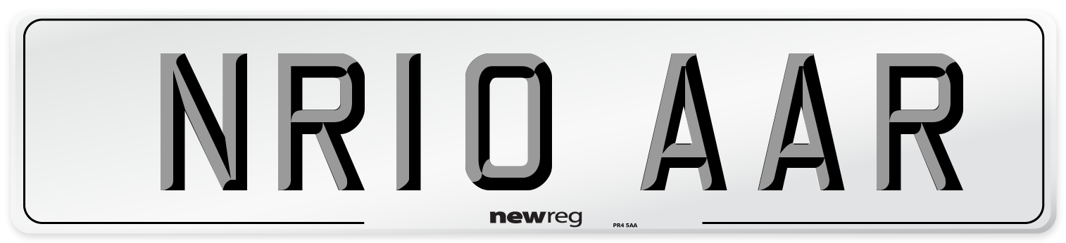 NR10 AAR Front Number Plate