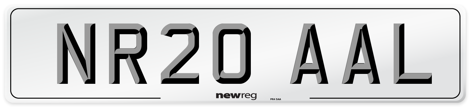 NR20 AAL Front Number Plate